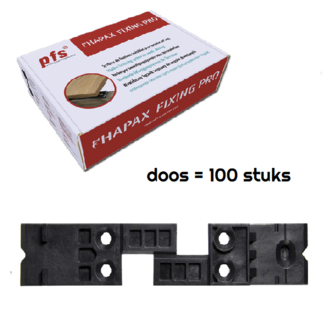 HAPAX fixing PRO | onzichtbare bevestiging | C2 voor planken 19-27mm | doos 100 stuks