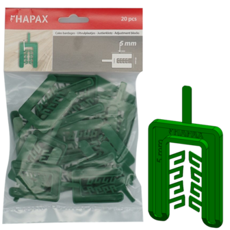 HAPAX uitvulplaatjes | 5mm groen | zak 20 stuks