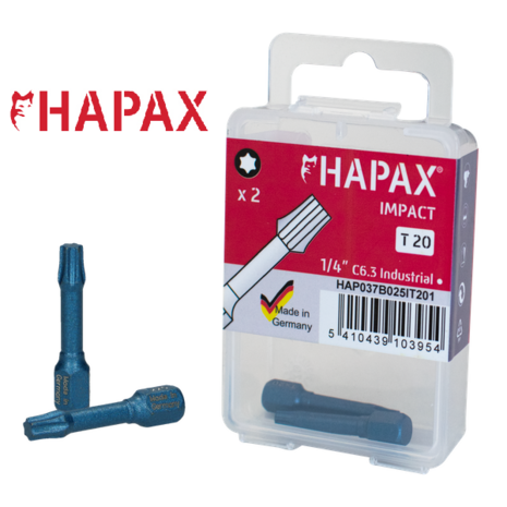 HAPAX IMPACT bits 1/4 | Tx 25 | 2 stuks